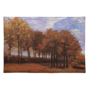 Autumn Landscape by Vincent van Gogh Cloth Placemat