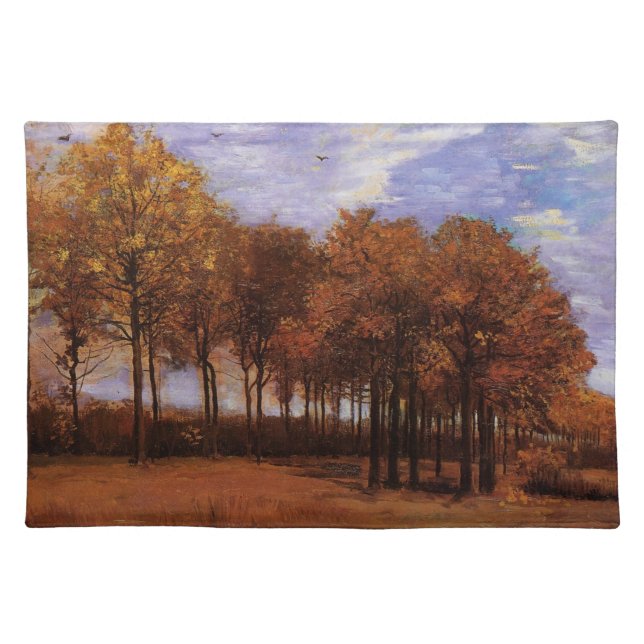 Autumn Landscape by Vincent van Gogh Cloth Placemat (Front)