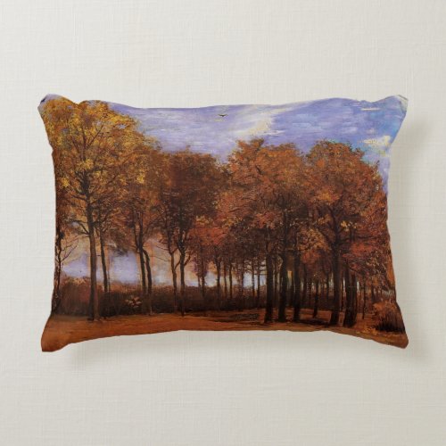 Autumn Landscape by Vincent van Gogh Decorative Pillow