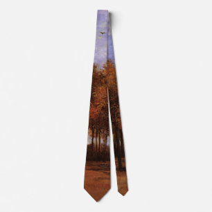 Autumn Landscape by Vincent van Gogh Tie