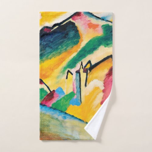 Autumn Landscape by Wassily Kandinsky Hand Towel