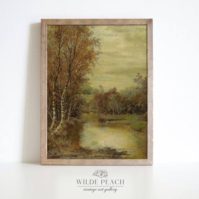 Autumn Landscape FallTrees vintage painting Poster (Creator Uploaded)