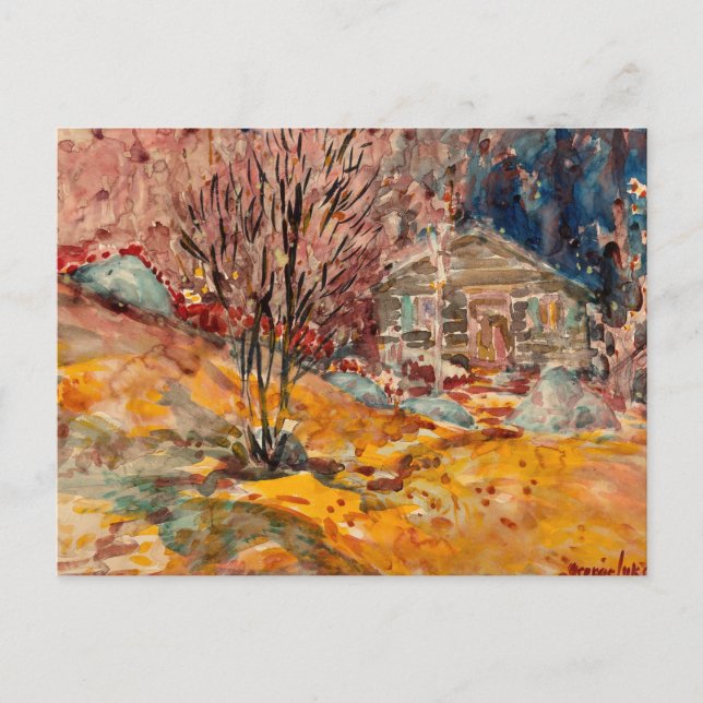 Autumn Landscape | George Luks Postcard (Front)