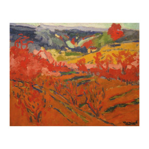Autumn Landscape Maurice de Vlaminck Wood Wall Art