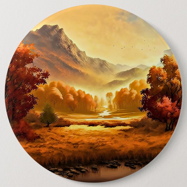 Autumn Landscape Painting-68754 Button (Front)