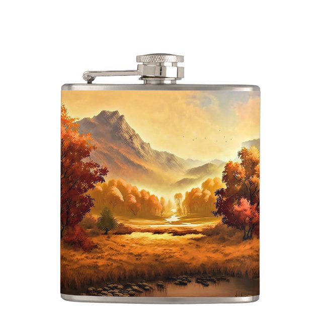 Autumn Landscape Painting-68754 Flask (Front)