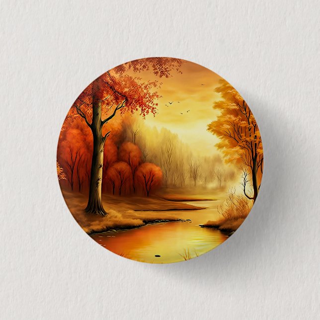 Autumn Landscape Painting-87546 Button (Front)