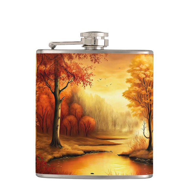 Autumn Landscape Painting-87546 Flask (Front)