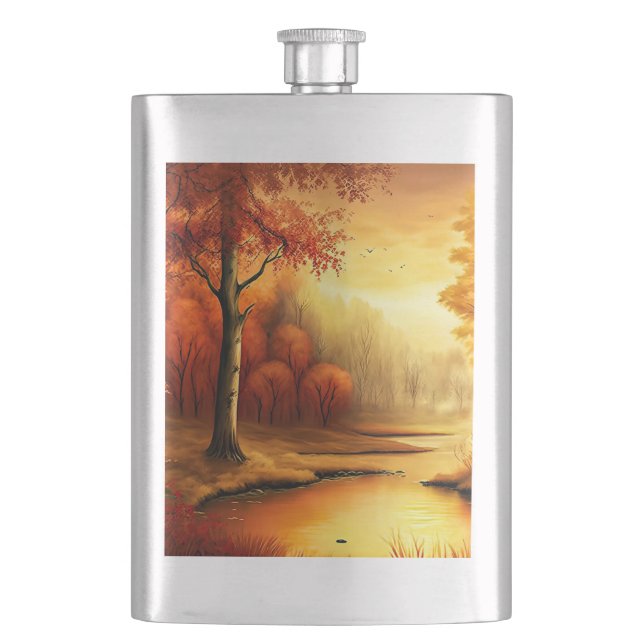 Autumn Landscape Painting-87546 Flask (Front)