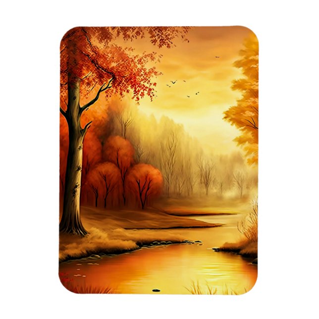 Autumn Landscape Painting-87546 Magnet (Vertical)