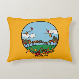 Autumn Landscape Scene Decorative Pillow