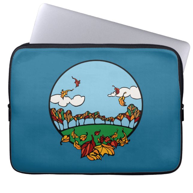 Autumn Landscape Scene Laptop Sleeve (Front)