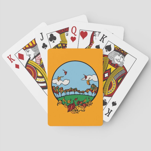 Autumn Landscape Scene Poker Cards (Back)