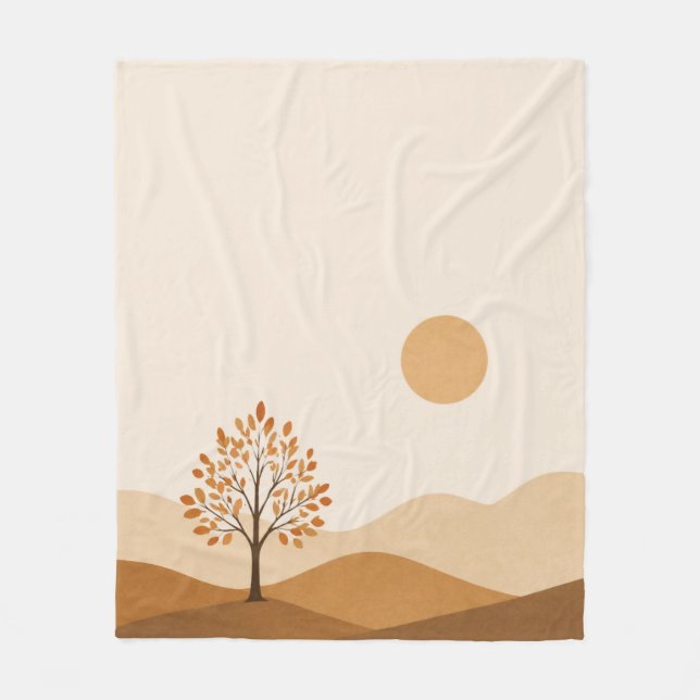 Autumn Landscape Throw Blanket  (Front)