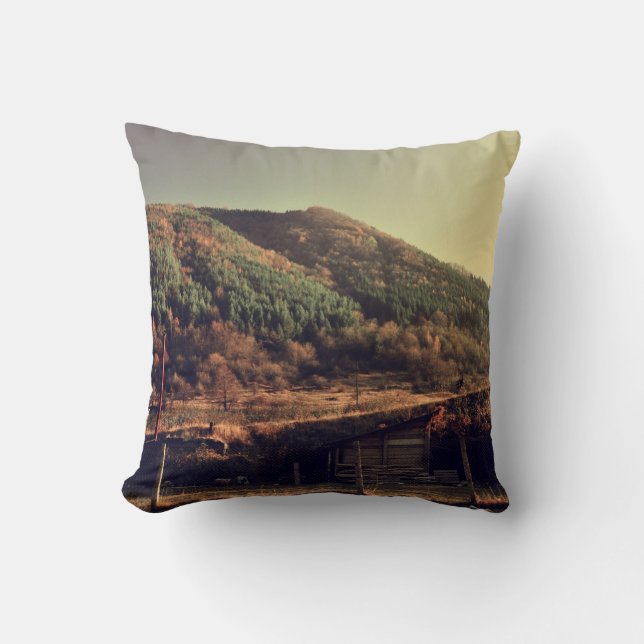 Autumn landscape throw pillow (Front)