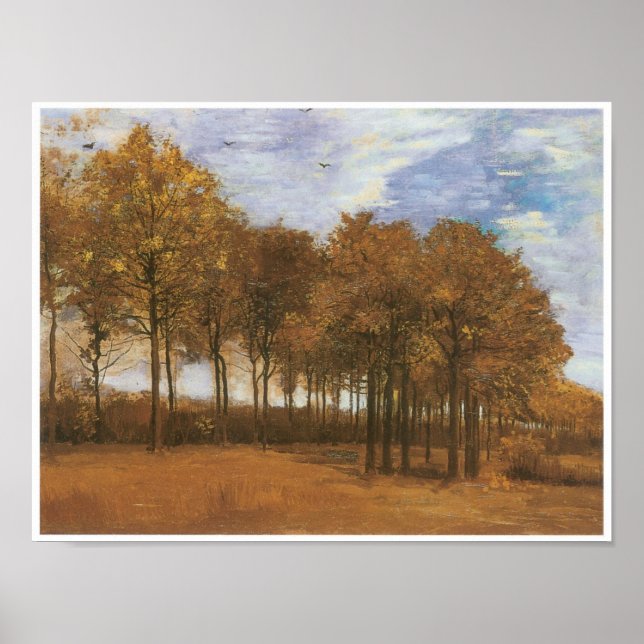 Autumn Landscape Trees Poster (Front)
