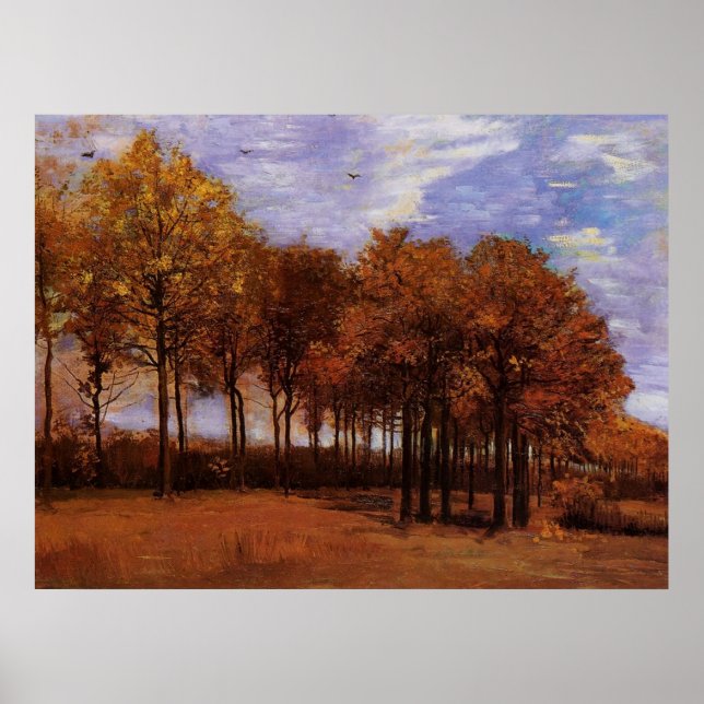 Autumn landscape, Vincent van Gogh Poster (Front)