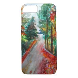 Autumn Landscape Watercolor Art iPhone 8/7 Case