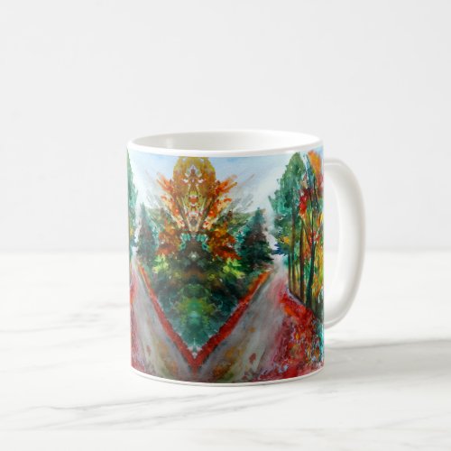 Autumn Landscape  Watercolor  Classic White Mug