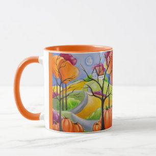 Autumn Landscape Whimsical Art Mug