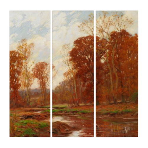 Autumn Landscape William Merritt Triptych