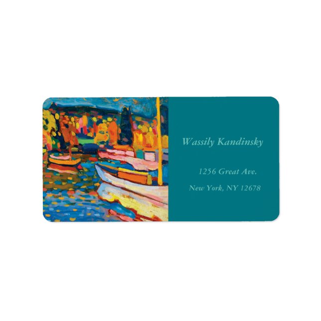 Autumn Landscape with Boats by Wassily Kandinsky Label (Front)
