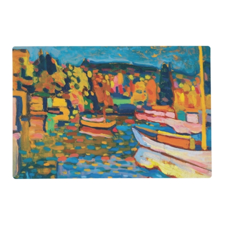 Autumn Landscape With Boats By Wassily Kandinsky Placemat