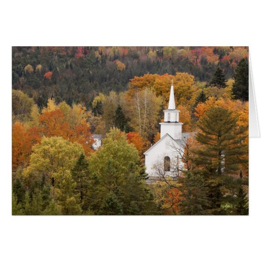 Autumn landscape with church, Vermont, USA (Front Horizontal)