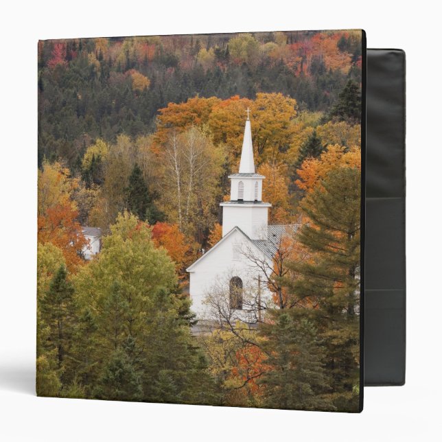 Autumn landscape with church, Vermont, USA Binder (Front/Inside)