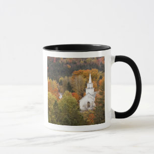 Autumn landscape with church, Vermont, USA Mug