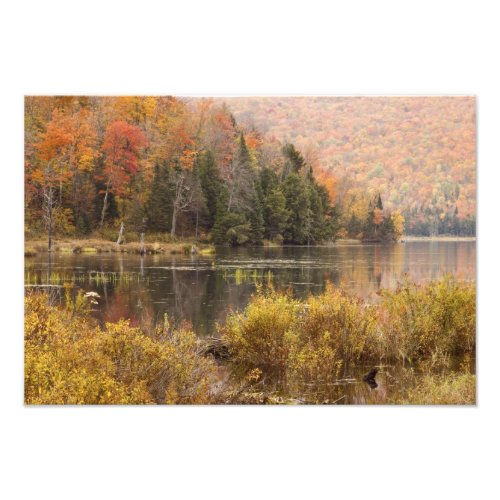 Autumn landscape with lake Vermont USA 2 Photo Print