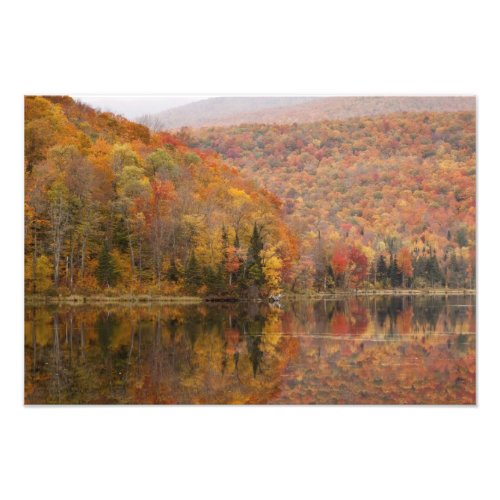 Autumn landscape with lake Vermont USA 2 Photo Print
