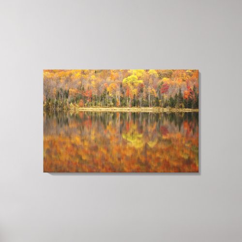 Autumn landscape with lake Vermont USA 3 Canvas Print