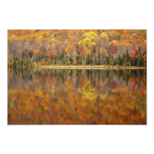 Autumn landscape with lake Vermont USA Photo Print