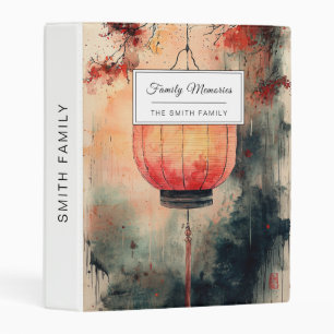 Autumn Lantern Sumi-E Watercolor Mini Binder