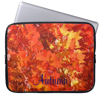 Autumn Laptop sleeves Orange Yellow Fall Leaves