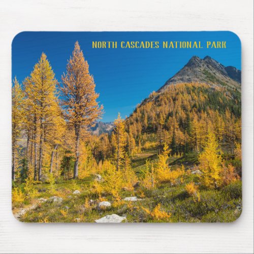 Autumn Larches at Easy Pass Washington Mouse Pad