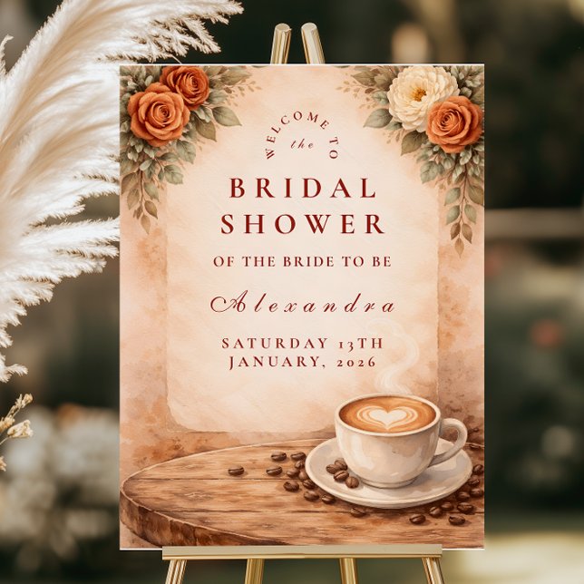 Autumn Latte Love Bridal Shower Foam Board (Creator Uploaded)