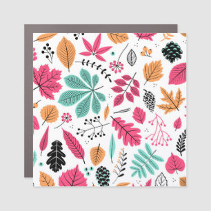 Autumn Leaf Abstract Seamless Pattern Car Magnet