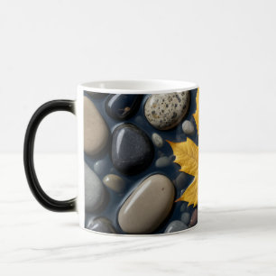 Autumn Leaf and Natural Pebbles - Minimalist Natur Color Morph Mug