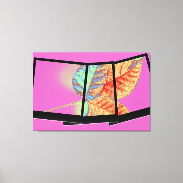Autumn leaf art canvas print (Front)