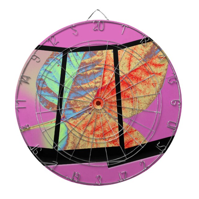 Autumn leaf art dart board (Front)