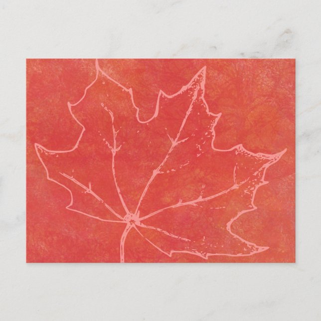 Autumn Leaf Art Postcard (Front)