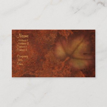 Autumn Leaf Business Card by RainbowCards at Zazzle