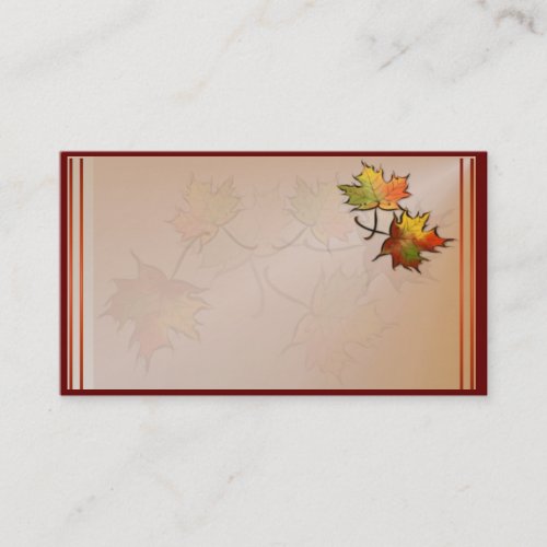 Autumn Leaf Business Card