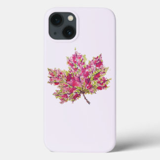 Autumn Leaf Colorful Watercolor Boho iPhone 13 Case