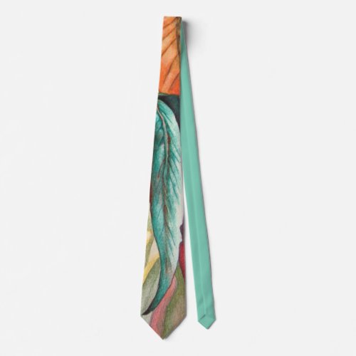 autumn leaf colors original stylized modern art neck tie