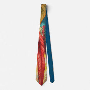 autumn leaf colors original stylized modern art tie