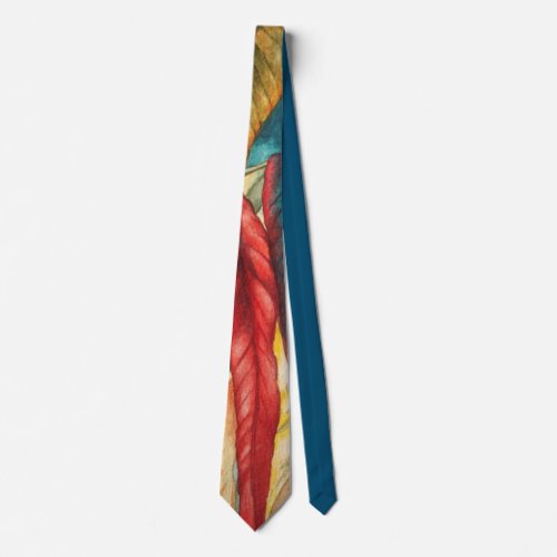 autumn leaf colors original stylized modern art tie