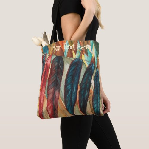 autumn leaf colors original stylized modern art tote bag